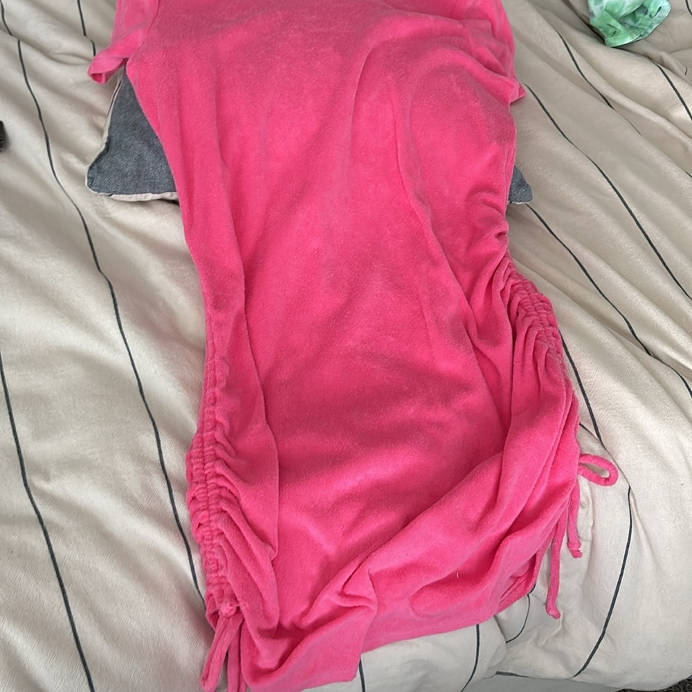 VS Pink Ruched Terry Dress - Picture 3 of 4